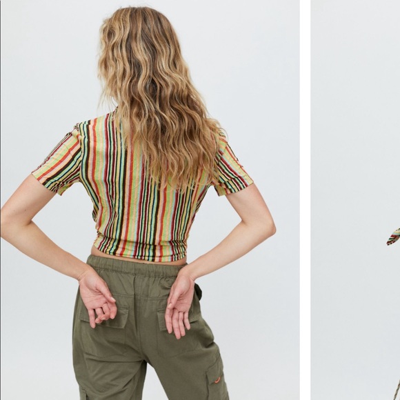 🐪 {FINAL SALE} UO Anya Tie Front Shirt - Picture 3 of 9